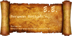 Bergman Bottyán névjegykártya